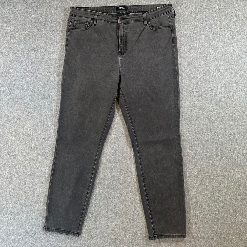 Buffalo Jeans Women 16 Mollie High Rise Stretch Skinny Gray Recycled Cotton